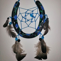 BluewithWhiteDaisiesDreamCatcher