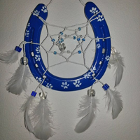 BluewithWhitePawPrintDreamCatcher