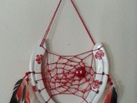 WhitewithRedHibiscusDreamCatcher