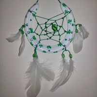 WhitewithShamrocksDreamCatcher