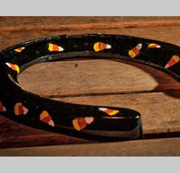 blackcandycornsideview : horse shoes