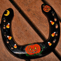 blackhalloweenfrontview : horse shoes