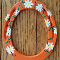OrangewithWhiteDaisiesPhotoFrame