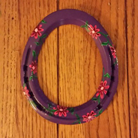 PurplewithPinkDaisiesPhotoFrame