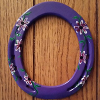 PurplewithPurpleDaisiesPhotoFrame