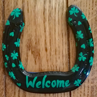 WelcomeBlackwithShamrocks